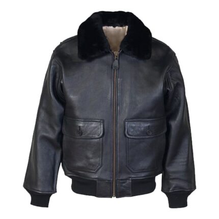 Mens Aviator Shearling Bomber Jacket