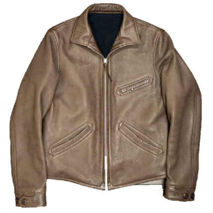 Men’s Waxed Motorcycle Leather Jacket