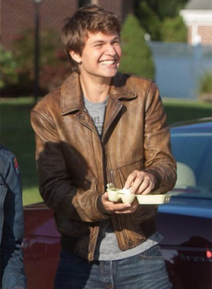 ANSEL ELGORT THE FAULT IN OUR STARS LEATHER JACKET