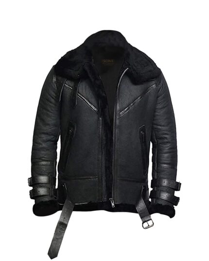 Men B3 Bomber - RAF Aviator Leather Jacket