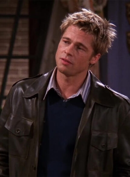 BRAD PITT FRIENDS SEASON 8 LEATHER JACKET