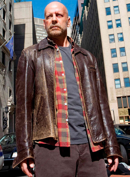 BRUCE WILLIS SURROGATES LEATHER JACKET