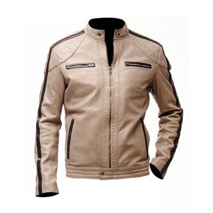 Striped Cafe Racer Jacket