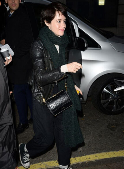 Elegant Claire Foy Real Leather Jacket – Women’s Stylish Genuine Leather Jacket