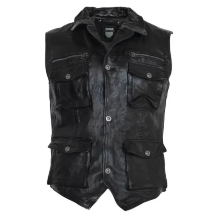 Western Cowboy Leather Vest