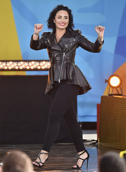 DEMI LOVATO LEATHER JACKET #2