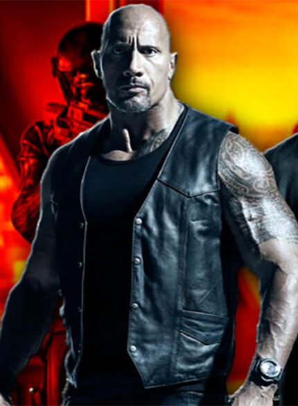 DWAYNE JOHNSON THE FATE OF THE FURIOUS LEATHER VEST