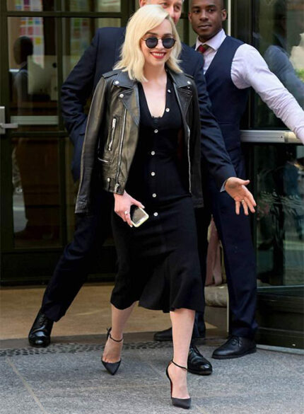 EMILIA CLARKE LEATHER JACKET