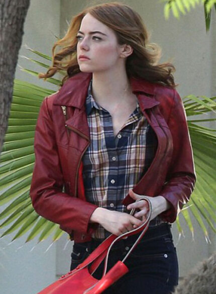 EMMA STONE LA LA LAND LEATHER JACKET