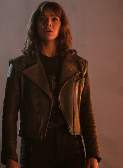 HAILEE STEINFELD BUMBLEBEE LEATHER JACKET