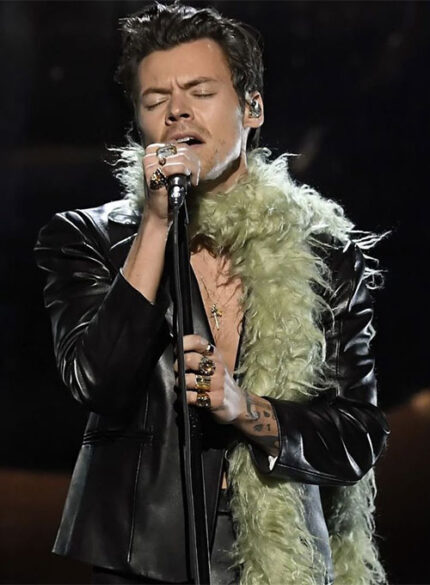 HARRY STYLES LEATHER BLAZER