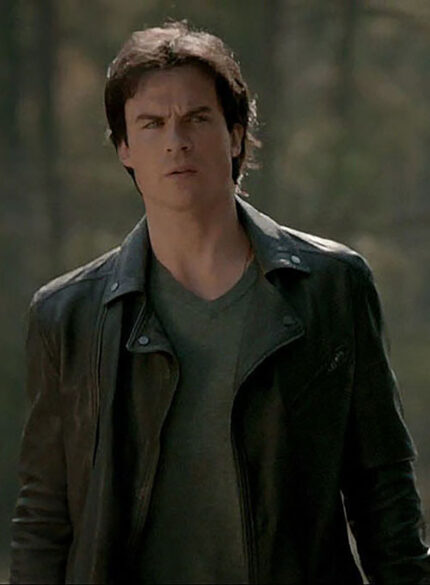 IAN SOMERHALDER THE VAMPIRE DIARIES LEATHER JACKET