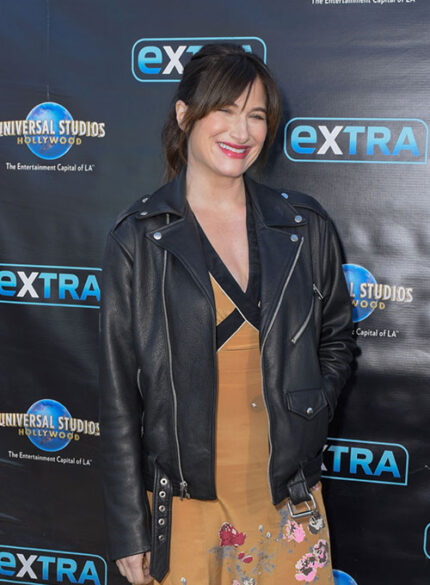 Kathryn Hahn Real Leather Jacket – Effortless Studio Style