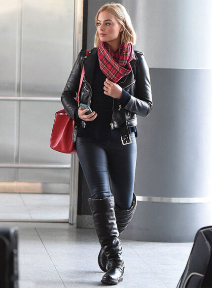 Margot Robbie Real Leather Jacket – Stylish Women’s Jacket