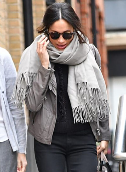 MEGHAN MARKLE LEATHER JACKET #1