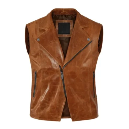 Men’s Distressed Leather Vest
