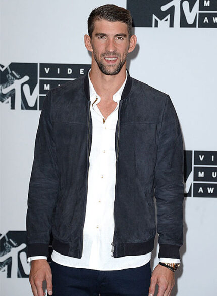 MICHAEL PHELPS MTV VIDEO MUSIC AWARDS LEATHER JACKET