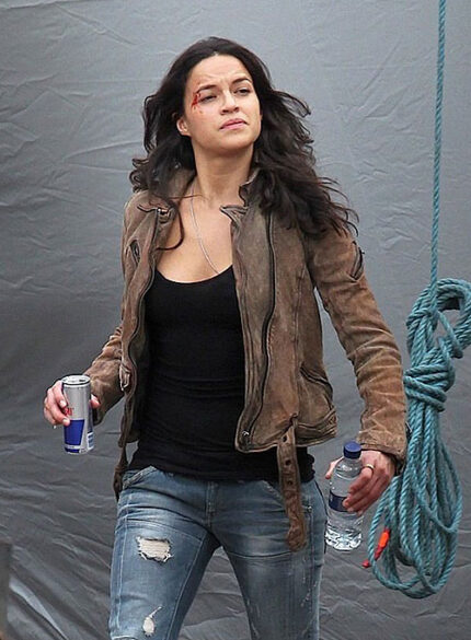 MICHELLE RODRIGUEZ FURIOUS 7 LEATHER JACKET