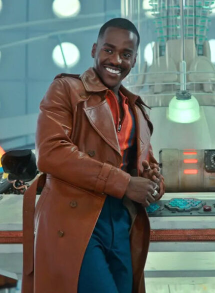 NCUTI GATWA DOCTOR WHO LEATHER LONG COAT