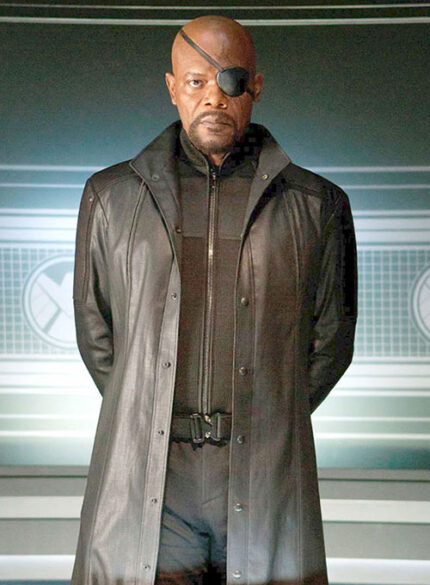 THE AVENGERS NICK FURY LEATHER TRENCH COAT