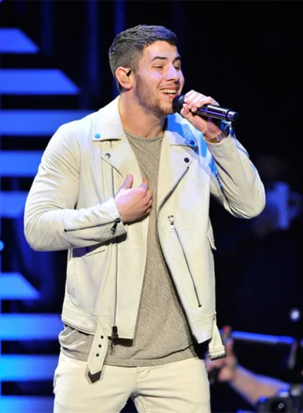 NICK JONAS LEATHER JACKET #3