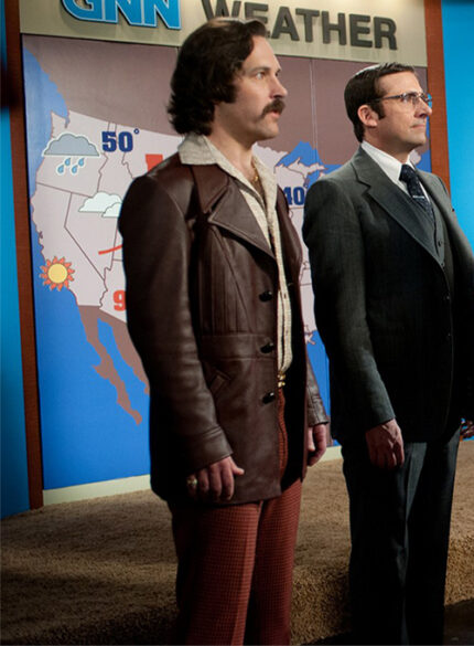 PAUL RUDD ANCHORMAN 2: THE LEGEND CONTINUES LEATHER JACKET