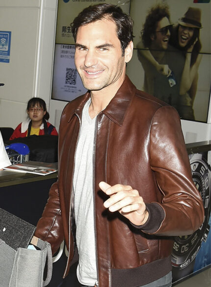 ROGER FEDERER LEATHER JACKET # 2