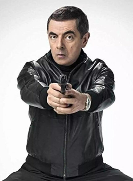 ROWAN ATKINSON JOHNNY ENGLISH STRIKES AGAIN LEATHER JACKET