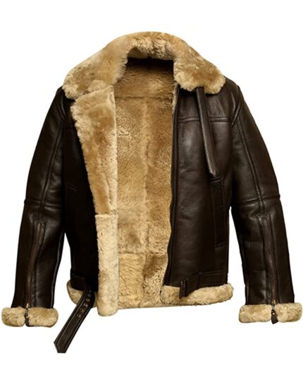 Men RAF Aviator B3 Bomber Leather Jacket