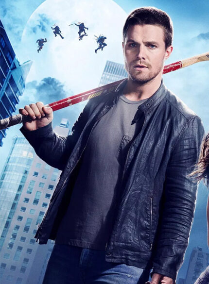 STEPHEN AMELL TEENAGE MUTANT NINJA TURTLES LEATHER JACKET