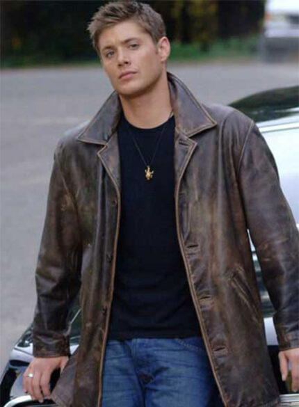 Buneri Dean Winchester Leather Trench Coat