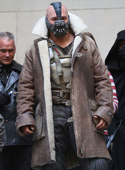 TOM HARDY THE DARK KNIGHT RISES LEATHER TRENCH COAT