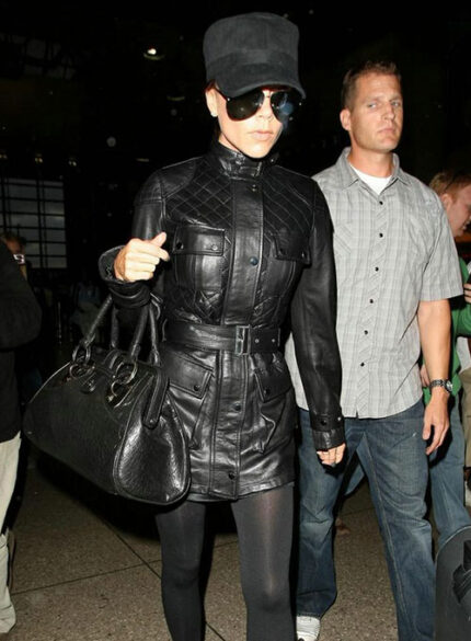 VICTORIA BECKHAM LEATHER TRENCH COAT